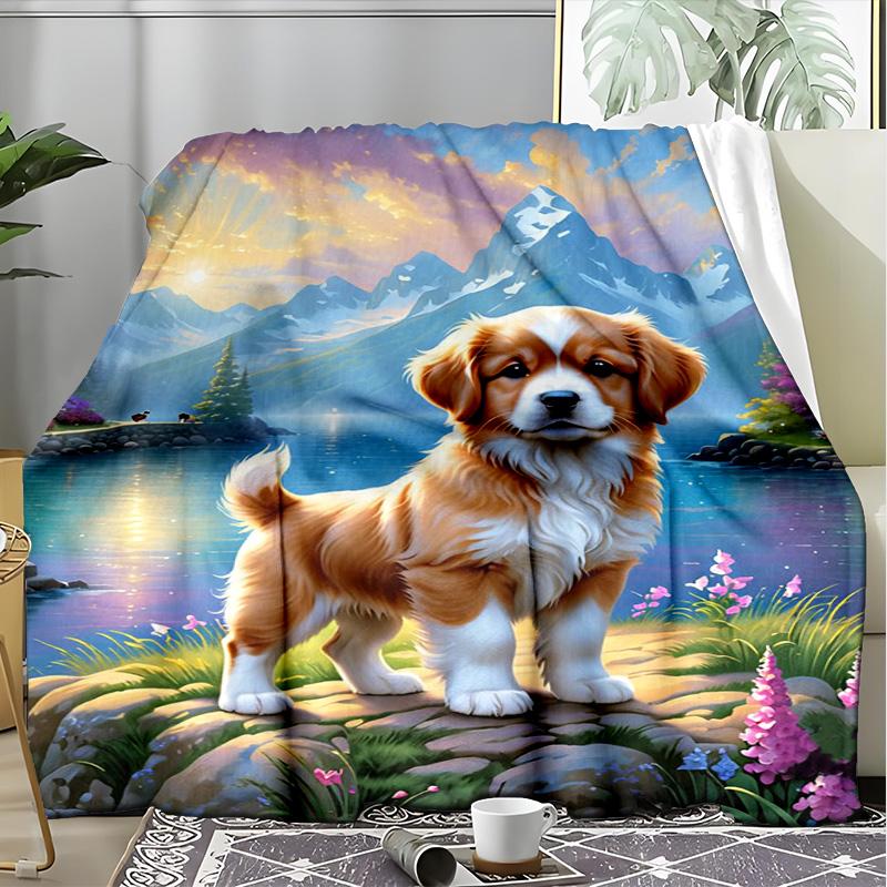 Autumn Wolf Family Fleece Blanket, Wild Animal Throw