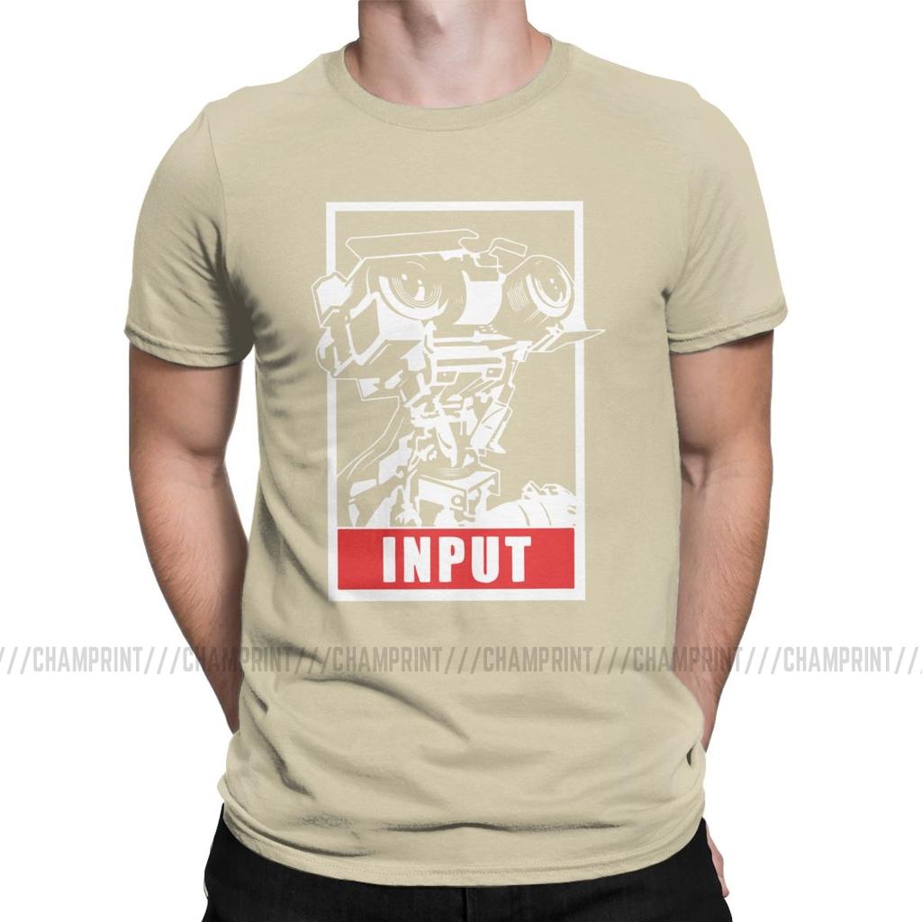 Cool Johnny 5 T Shirts Men Round Neck Pure Cotton T Shirts Short Circuit 80S Retro