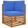 Outdoor Sofa Cushions 3 Pcs Royal Blue Polyester