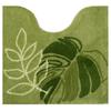 Senko Deliciosa Toilet Mat, Approx. 58 X 60 Cm, Green Leaf Pattern, Monstera, Hawaiian Design, 39172