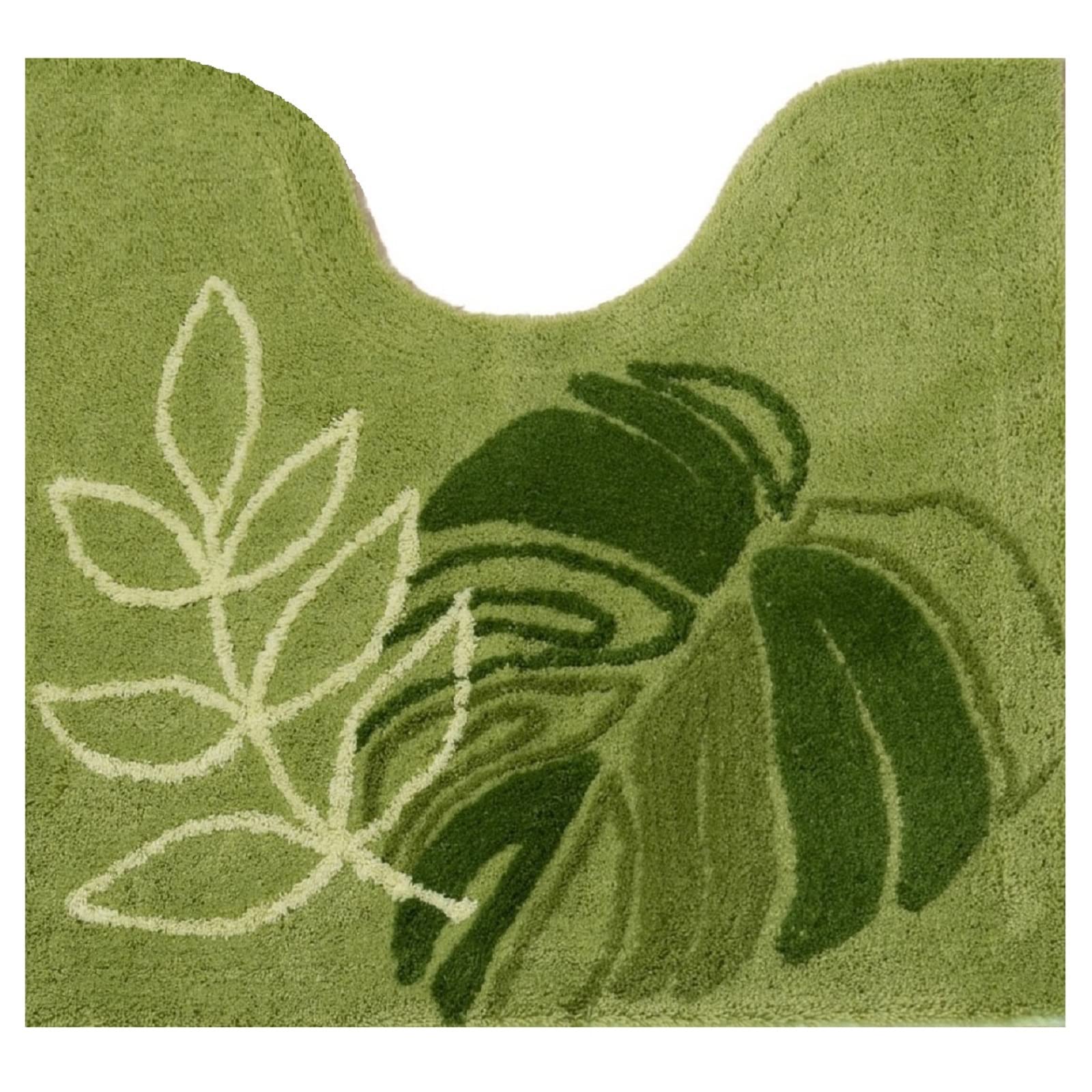 

Senko Deliciosa Toilet Mat, approx. 58 x 60 cm, Green Leaf Pattern, Monstera, Hawaiian Design, 39172