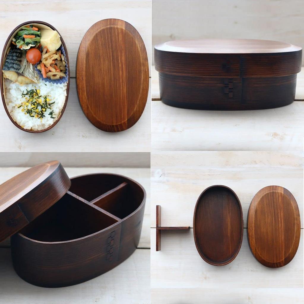 Wooden Lunch 17cm x 11cm x Suri Lacquer Current Model j-kitchens Humidity-Regulating Box, 6.5cm, 500ml, Finish,