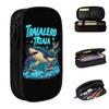 Tralalero Tralala Pencil Cases Italian Brainrot Meme Pencilcases Pen Large Storage Bags Students School Cosmetic Stationery