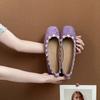 Fashion French Vintage Mary Jane Shoes Round Head Lace Ballet Shoes Women's Summer Flats Single Shoes Grandma Shoes