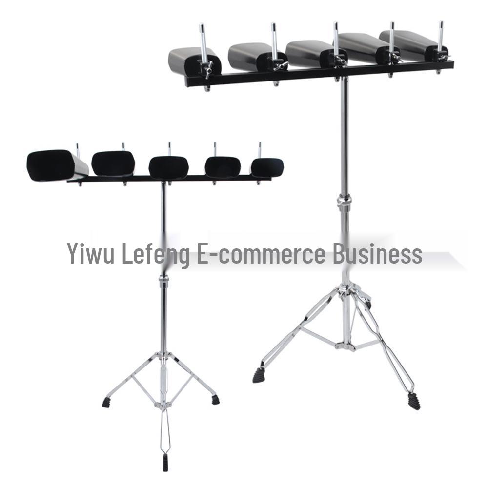 8-inch Black Metal Iron Cowbell Stand - Orff Percussion Drum Accessory