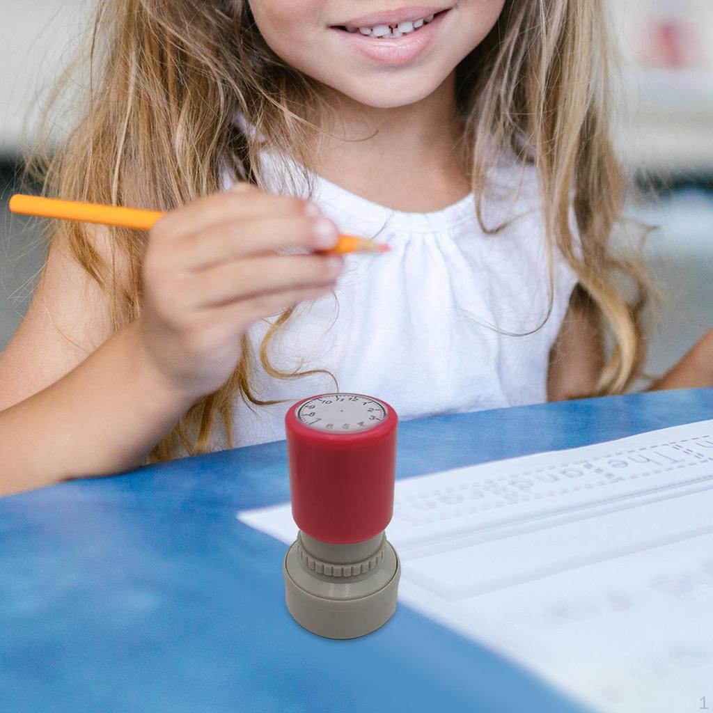 Uhr Stempel Runde Lehrer DIY Handwerk Zeit Schreibwaren Zubehör für Album Planer