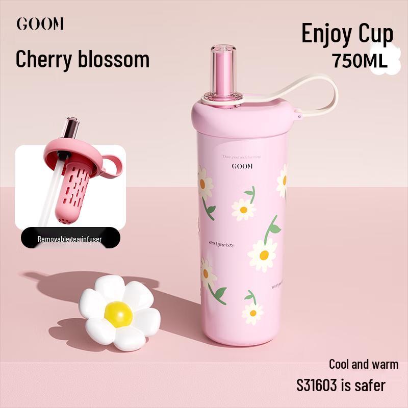 GOOM Cherry Blossom Pink Insulated Bottle
