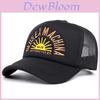 Street Style Letter Embroidered Mesh Baseball Cap With Sun Protection For Men Women