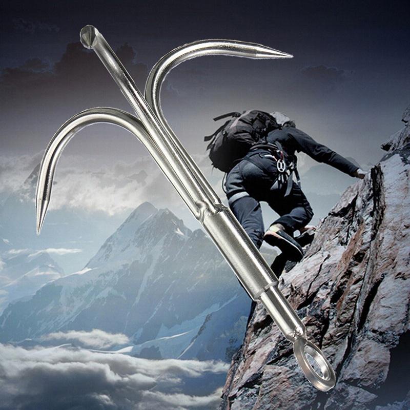 Outdoor 3 Claws Grappling Hook Climbing Survival Carabiner Tool Stainless Steel Outdoor 3 Claws Grappling Hook Climbing Survival Carabiner Tool Stainless Steel