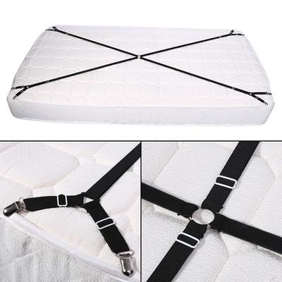 Elastic Crisscross Bed Mattress Sheet Straps Clips Triangle Grippers Holder Fasteners Suspender For Bed Sheets Mattress Pads