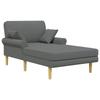 Chaise Longue Dark Gray Fabric