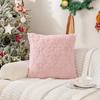 Christmas Tree Pillow Cover Soft Decorative Cushion Cover Fluffy Snowflake Pillowcase for Winter Holiday Decoration