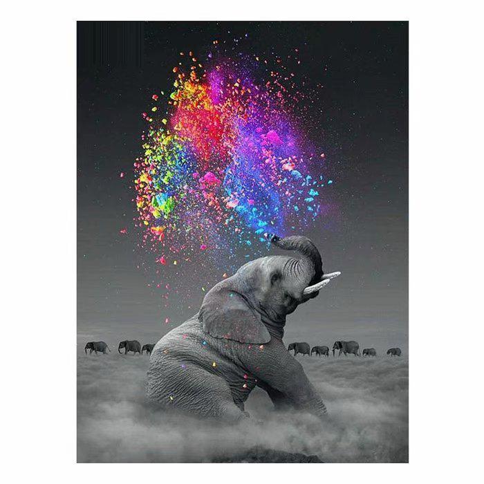 

ZOOYA DIY 5D алмазная живопись Слон полная алмазная вышивка красочный слон Алмазная мозаика слон горный хрусталь фотографии домашний декор