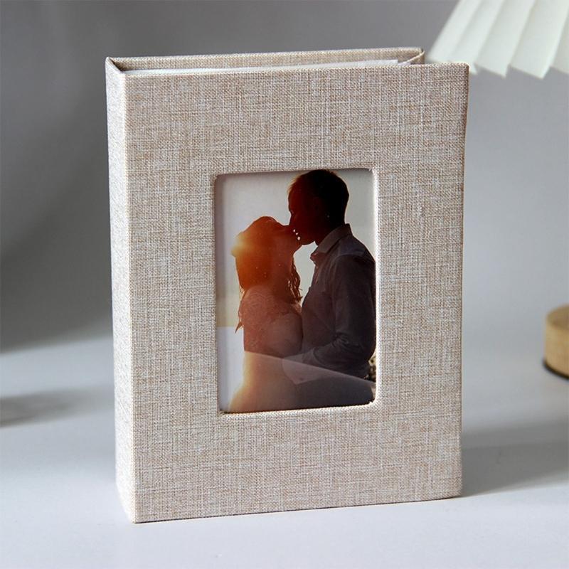 Photo Album 4x6 with 100 Pocket Fabric Linen Cover Photo Book Slip-in Picture Albums for Baby Wedding Family Mother Day