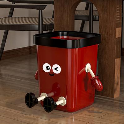 Animacinis šiukšliadėžė 12L/15L Buitinių atliekų konteineris Atviras viršus Miela šiukšliadėžė su kojelėmis Rankos virtuvei Vonios kambariui Biurui Miegamajam