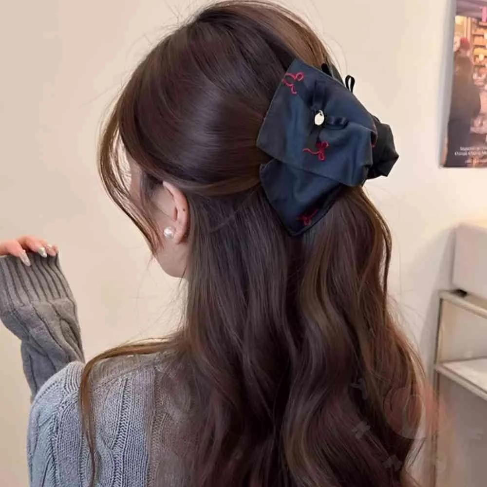 Saman Fabric King Claw Clip Long Hair Claw Clip Hair Clip Claw Hair Clip brown