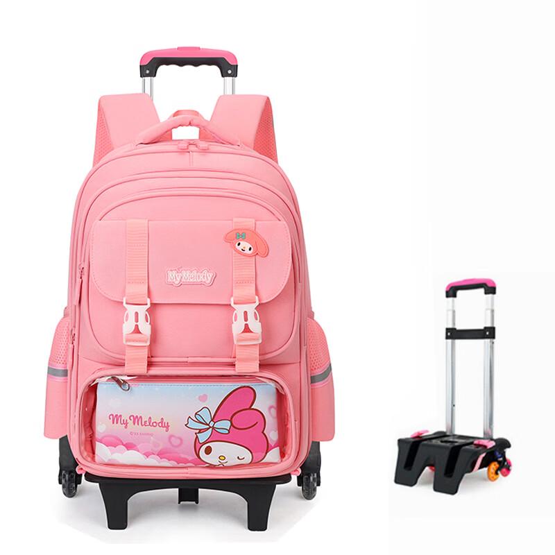 

Girls Pink Climbing Wheeled School Backpack