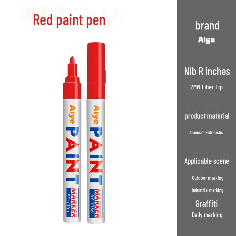 Stylo Peinture Imperméable à Séchage Rapide 2 mm pour Retouches sur Pneus - Résistant à la Décoloration Noir et Blanc
