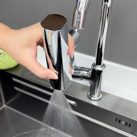 Faucet Extender Attachment 360 Degree Rotating Waterfall Faucet No Splashes Versatile Rotating Nozzle Adapter