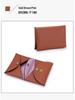 Portamonete Mini in Pelle di Mucca con Stampa del Palmo: Elegante portafoglio bi-fold 2026 con porta carte d'identità per donna