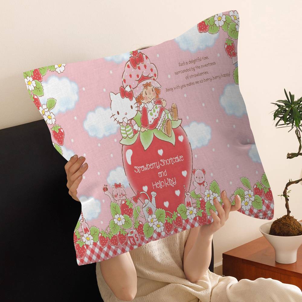 S-Strawberrys-S_Shortcakes Cushion Cover Polyester Sofa Cushions Decorative Throw Pillows Home Decoration Pillowcover
