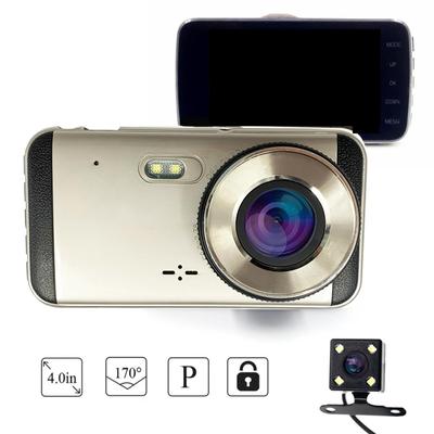 Car DVR 4.0 Inch Dual Lens Car Camera Auto DVR Camcorder Full HD 1080p Night Vision Dash Cam Parking Recorder