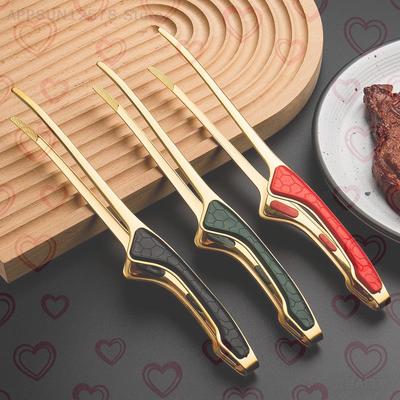 Non-Stick Stainless Steel Barbecue Tongs Anti-scald Anti-slip Steak Tongs Non-Slip Grip Kitchen Tongs For Cooking