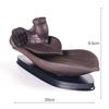 Double Leaf Like Flowing Lotus Backflow Incense Burner Ceramics Sandalwood Incense Sticks Holder with Plastic Bottom Home Decor