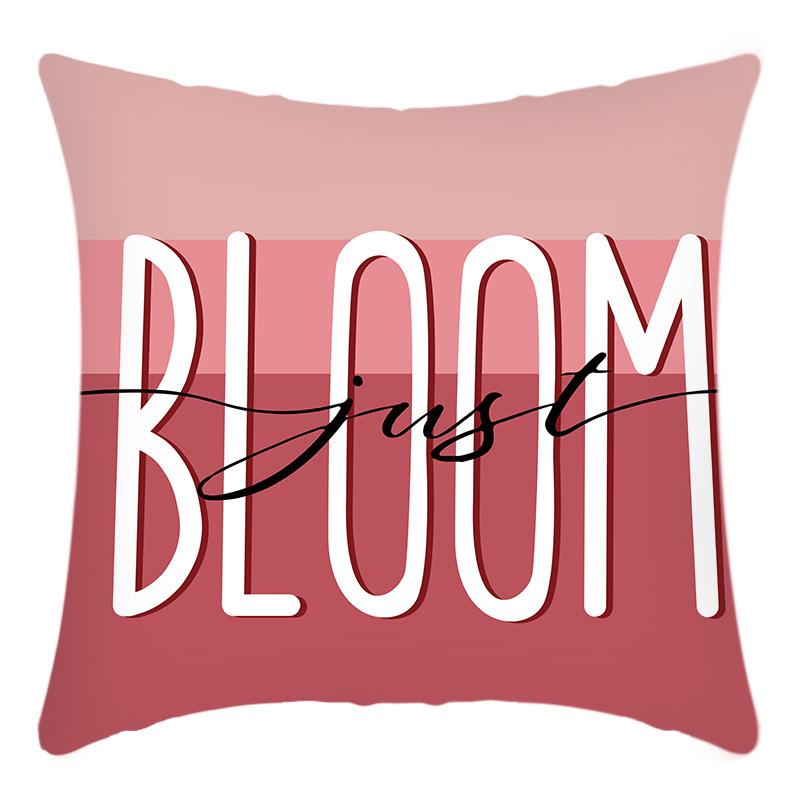 Fashionable Spring Flower Spring Elements Pillow Cover Linen Flower Cushion Pillow Cover
