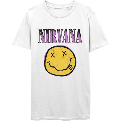 Nirvana Unisex TShirt Xerox Smiley Pink Unisex T-Shirt L