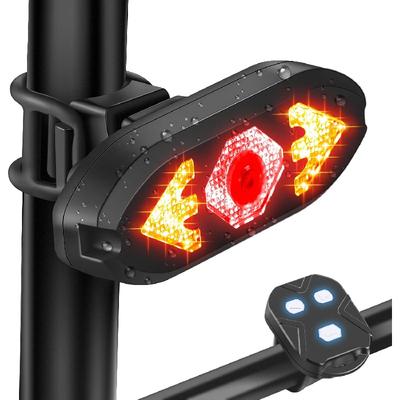 Lanterna Traseira de Bicicleta Recarregável USB Luz Traseira de Bicicleta à Prova d'Água Luzes Traseiras de Aviso de Segurança para Ciclismo Noturno Acessórios para Bicicleta de Montanha