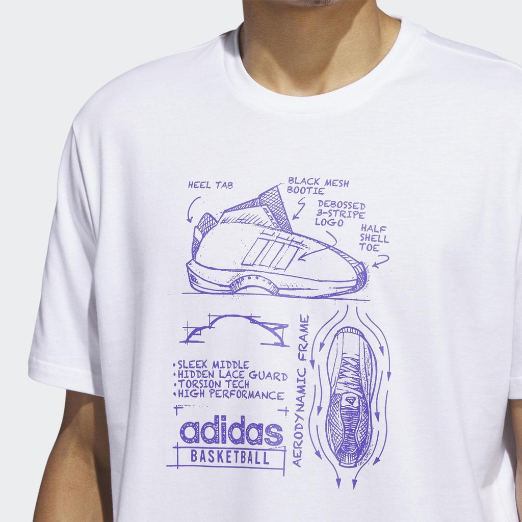 Adidas Round Neck Printed Letter Logo Short Sleeve T-Shirt Men Tops White IA3264