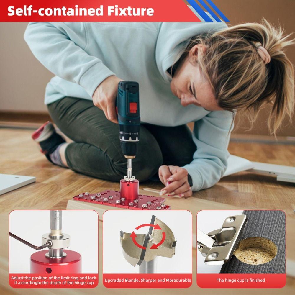 Alignment Angles Drilling Guide Template Accurate Positioning Shelf Pin Jig  Furniture