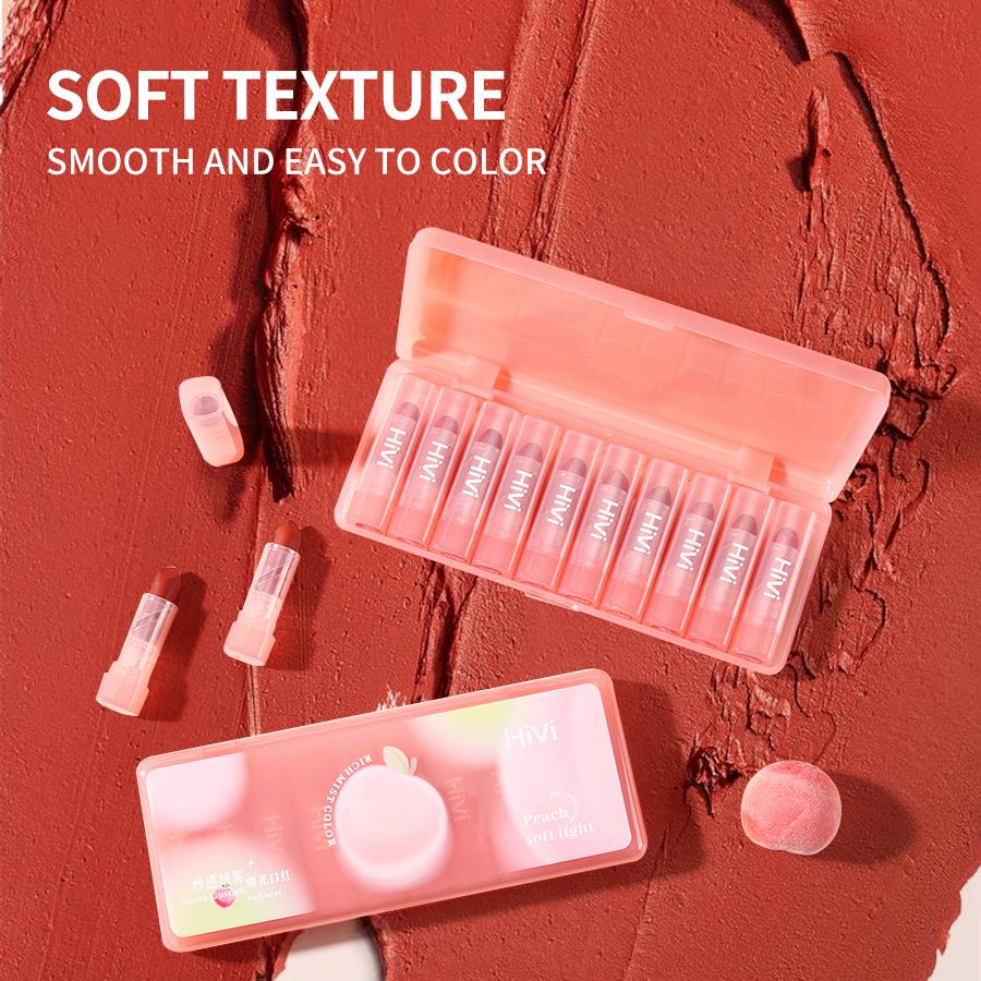 High Pigment Long-Lasting Matte Lipstick Lip Makeup 1.6g*10