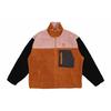 Originals Short Sherpa Color Block Stand Collar Warm Sports Jacket Women Jacket Khaki Brown GQ1238