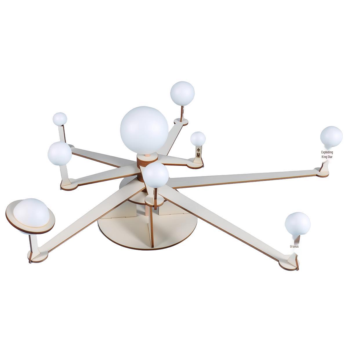 Children s DIY Solar System Foam Ball Model: Rotating Eight Planets Science Experiment Kit Wooden