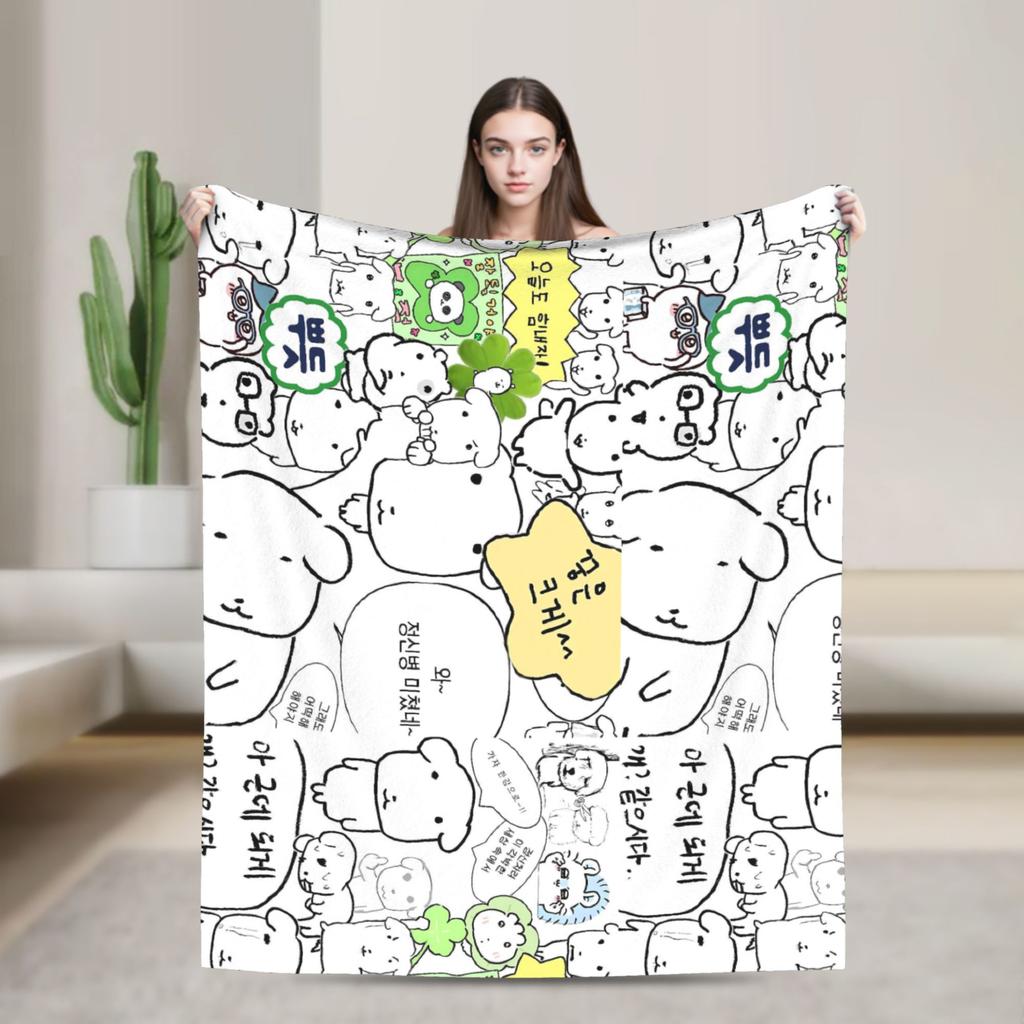 Cute GANADI Blanket  Soft Fashion Plush Throw Blanket For Couch Bed Camping Flannel Bedspread Bed Cover
