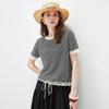 Komomoboka 2026 Spring/Summer Women's Short Sleeve Knitted T-Shirt