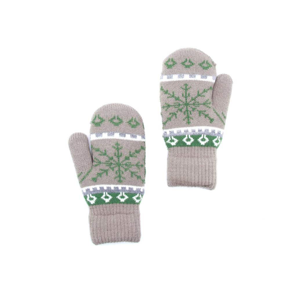 New Winter Thickened Plush Warm Snowflakes Finger Gloves For Men Women Knitted Mittens Outdoor Cycling Skiing Knitting Gloves