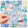 10/30/50/100pcs Cute INS Style Cartoon Blue Pink Coast Aesthetic Stickers DIY Laptop Notebook Suitcase Decoration Sticker Decals