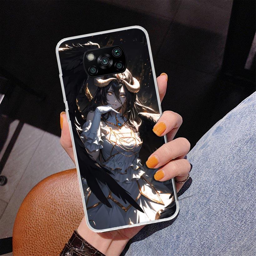 Albedo Overlord Anime Phnoe Case for Xiaomi Poco X5 X6 X7 Pro X4 Gt F7 Ultra M8 M7 Redmi 15C 15 13C 13 12C 12 Unique Cover Coque