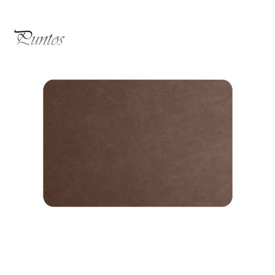 Bowl Holder Mat Faux Leather Placemat Waterproof Heat-Resistant Non-slip Heat Insulation Dishwasher Coffee Stain Prevention Safe Rectangle Dining