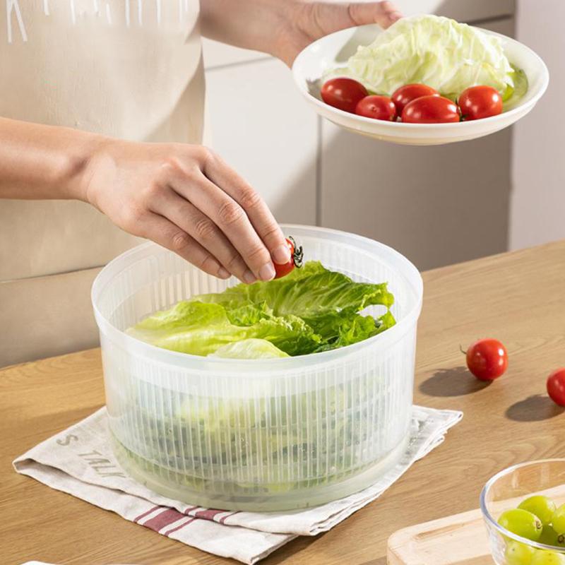 §Multifunction Manual Salad Spinner Dryer Vegetable Fruit Food Dehydrator Quick Drying Kitchen Household Vegetable Dehydrator