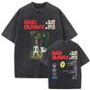 Gewaschen Vintage Bad Bunny DTMF Residencia En El Choli Merch T-Shirts Debi Tirar Mas Fotos T-Shirt Herren Hip Hop Übergroßes T-Shirt