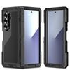 Z-Fold7 Metal Rugged Case With Shockproof Silicone Bumper Kickstand Dustproof Full Cover Foldable Phone