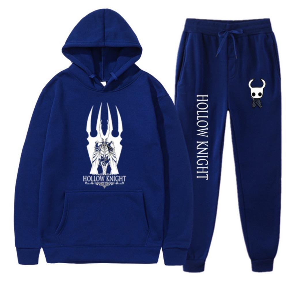 Men's Hoodie Anime Print Hollow Knight Hoodie Set Leg Binding Pants Two-piece Set