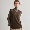 100% Pure Cashmere Rolled Hem Sleeveless Shawl Collar Women's Vest for Autumn/Winter