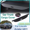 For Lincoln Aviator U611 2020-2025 Car Trunk Cargo Cover Waterproof Tray Storage Security Shield Partition Mat Car Accessories