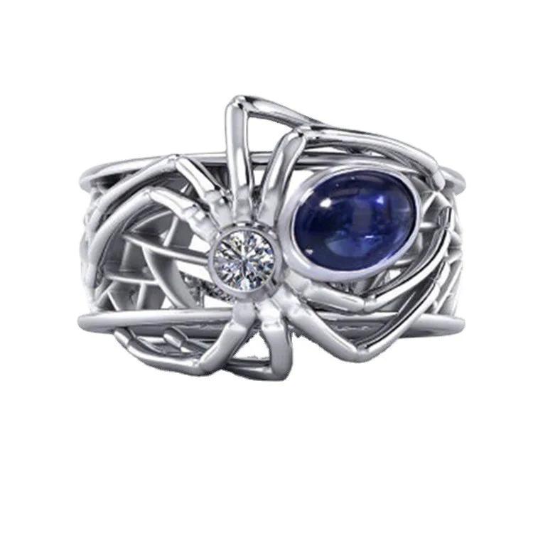 

Новое кольцо-гем Ностальгическое Ретро Скорпион Животное Насекомое Стрекоза Паук Личность Креативное Металлическое Циркон Цветок Парное кольцо 11