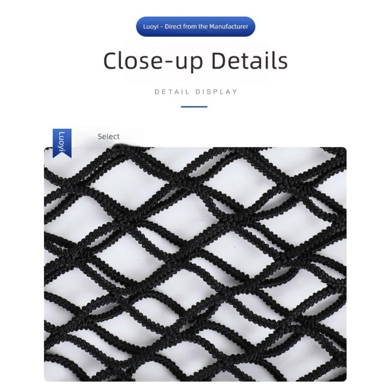 Vehicle Seat Back Storage Net, 3 Pocket Elastic Mesh Panel with Reinforced Edges and Seat Mount Belts for Cars